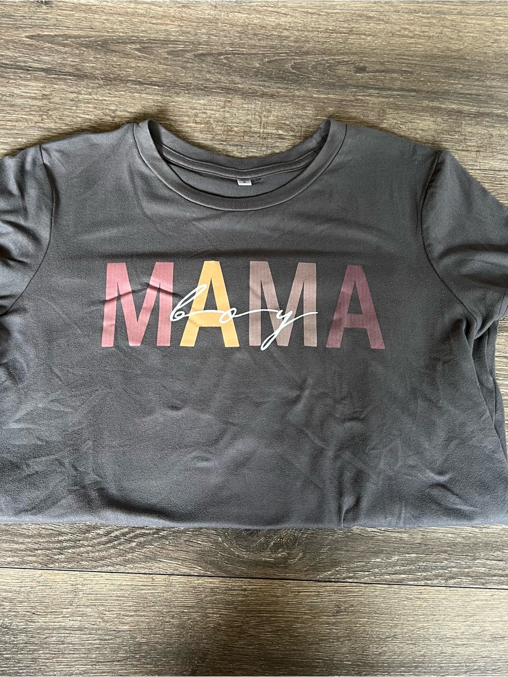 Mama Graphic Tee - Black with Multicolor Letters